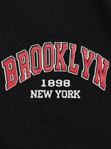 SHEIN Unity Quần thể thao nữ Thắt nút Lá thư - màu đen - Xem 5