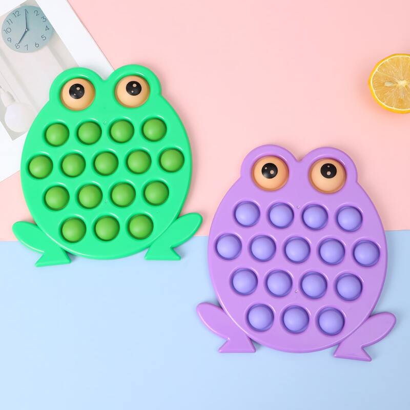 

1pc Frog Shaped Random Push Pop Bubble, Multicolor