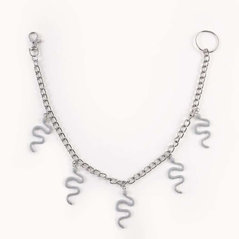 

Snake Design Pants Chain, Silver