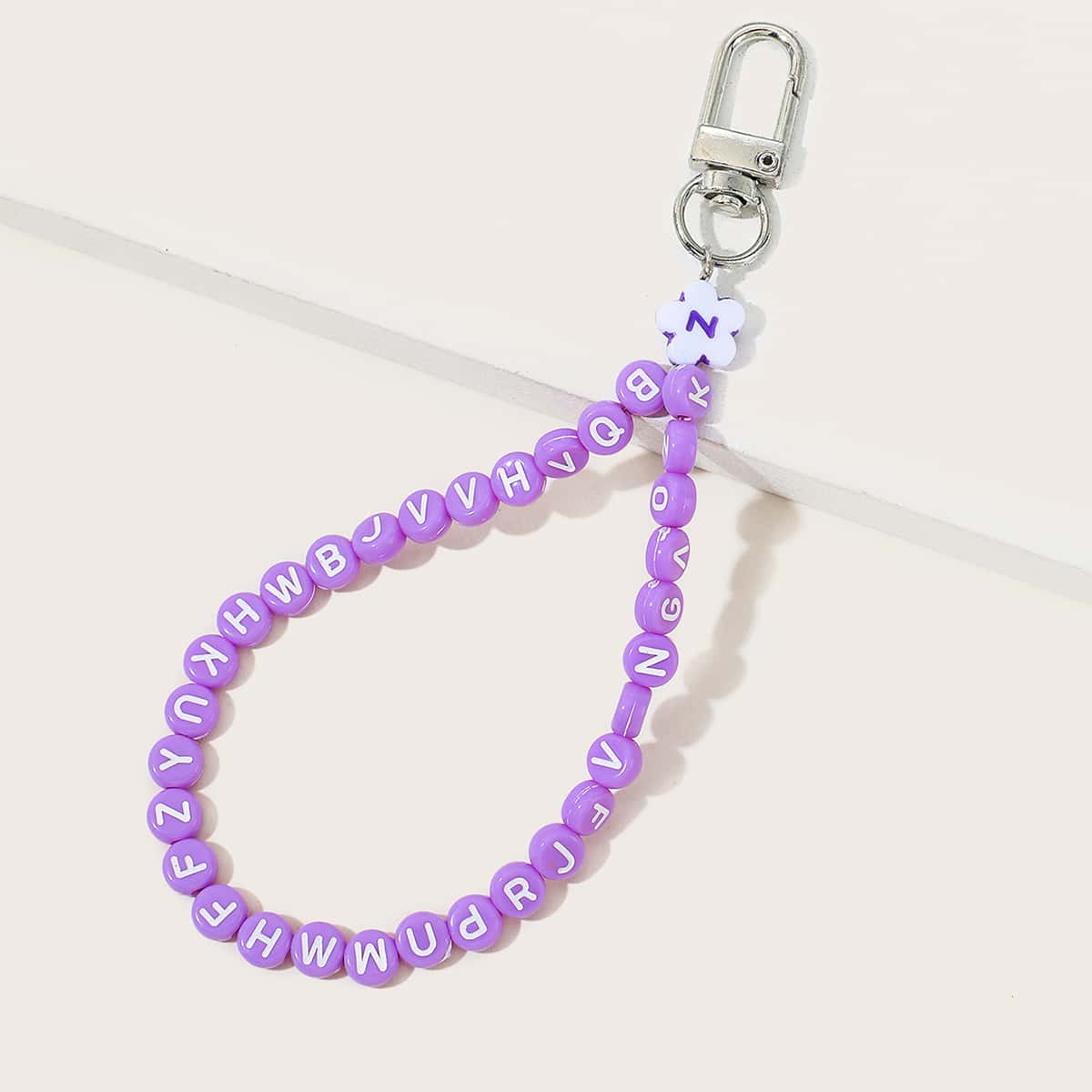 

Letter Graphic Bag Charm, Purple