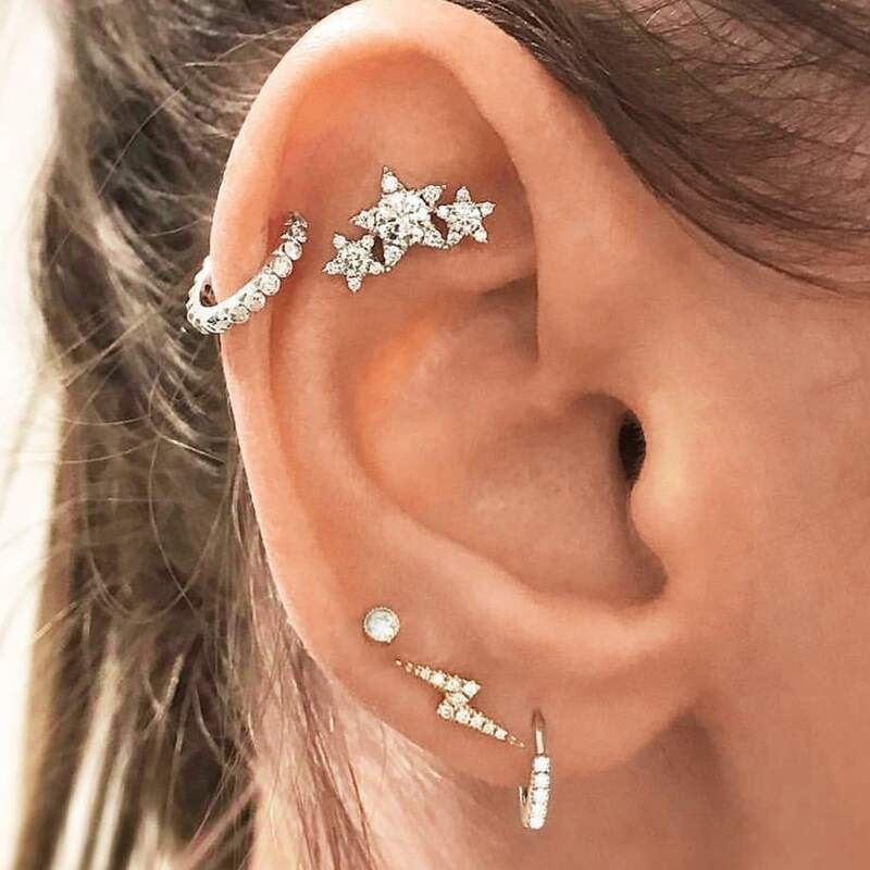 

5pcs Rhinestone Decor Earrings, Antique silver