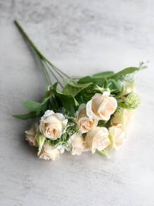 2bunches Hoa hồng nhân tạo - trắng - Xem 3