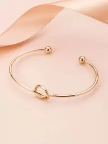 Girls Knot Trang trí Cuff Bangle - Vàng - Xem 1