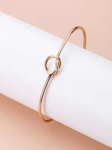 Girls Knot Trang trí Cuff Bangle - Vàng - Xem 2