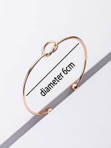 Girls Knot Trang trí Cuff Bangle - Vàng - Xem 3