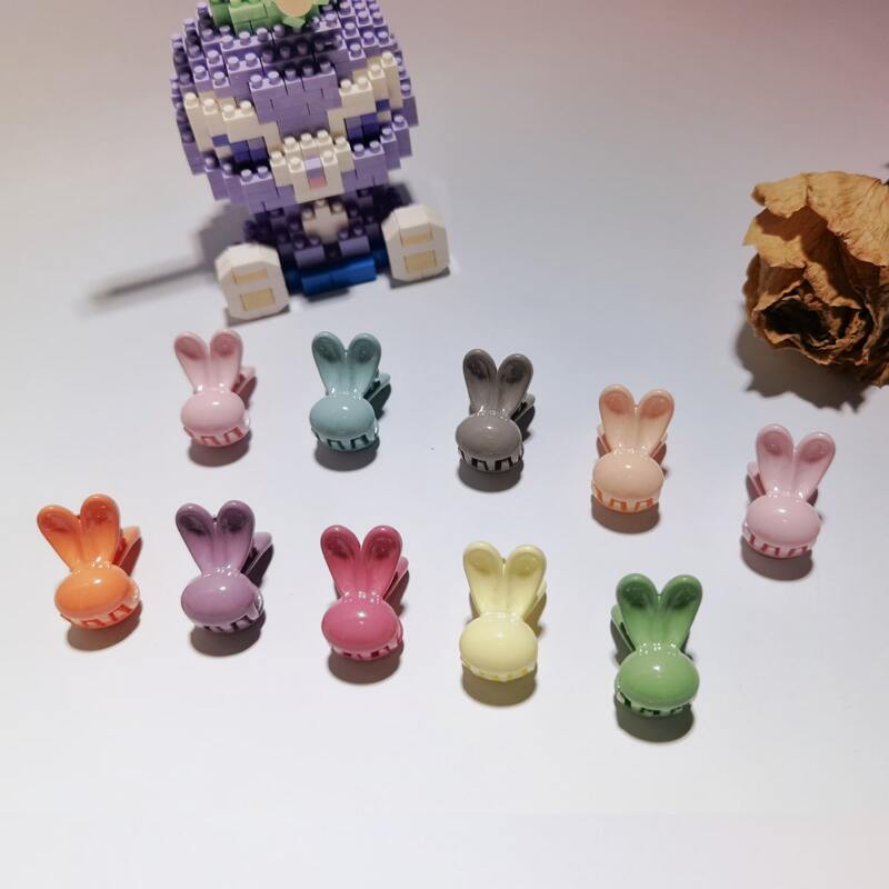 

10pcs Solid Rabbit Hair Claw, Multicolor