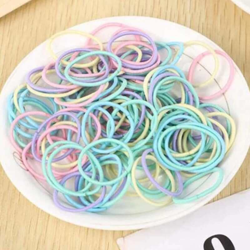 

200pcs Random Color Hair Tie, Multicolor