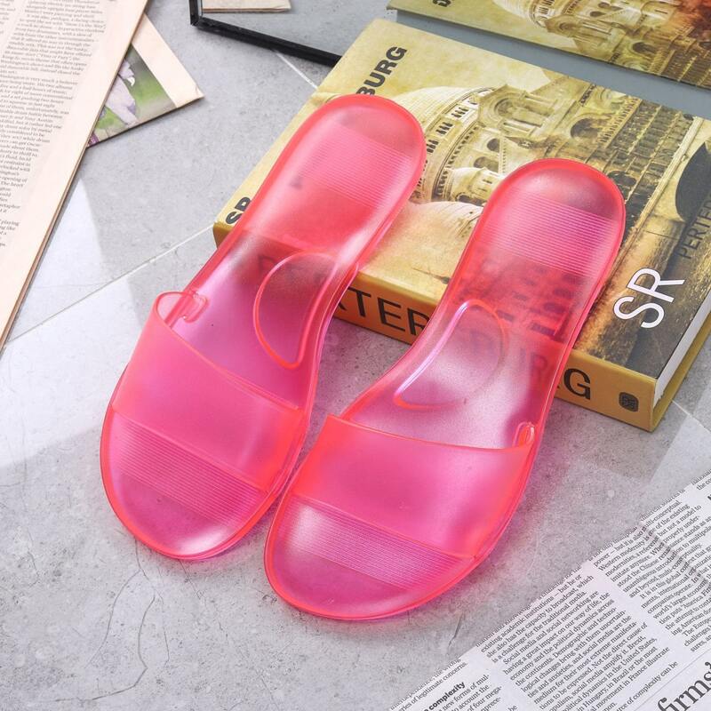 

Minimalist Open Toe Slides, Hot pink