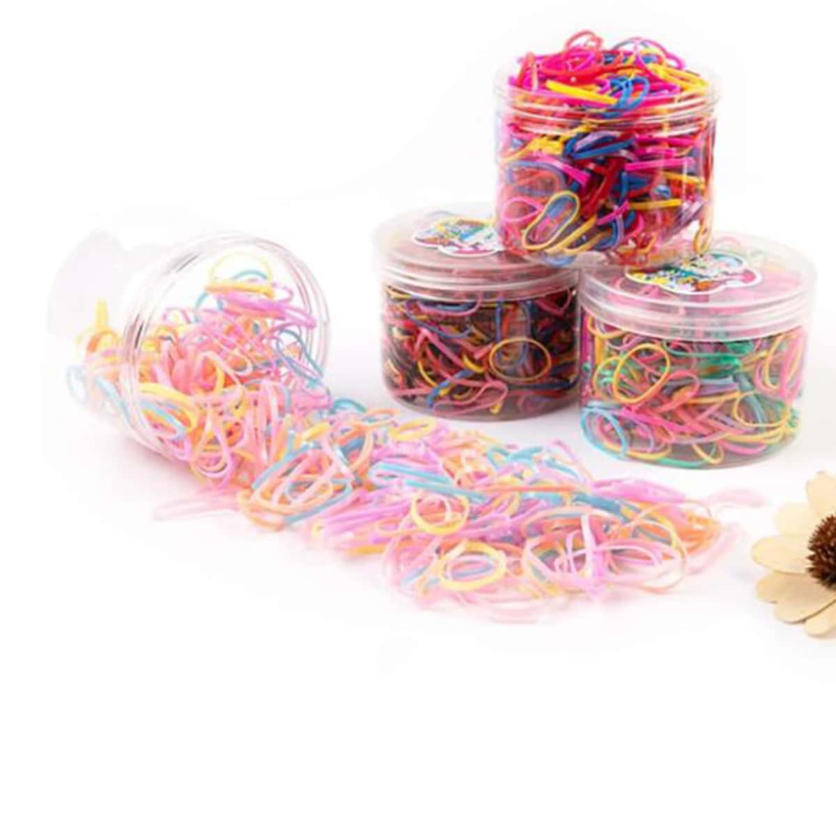 

2200pcs Random Color Hair Tie, Multicolor