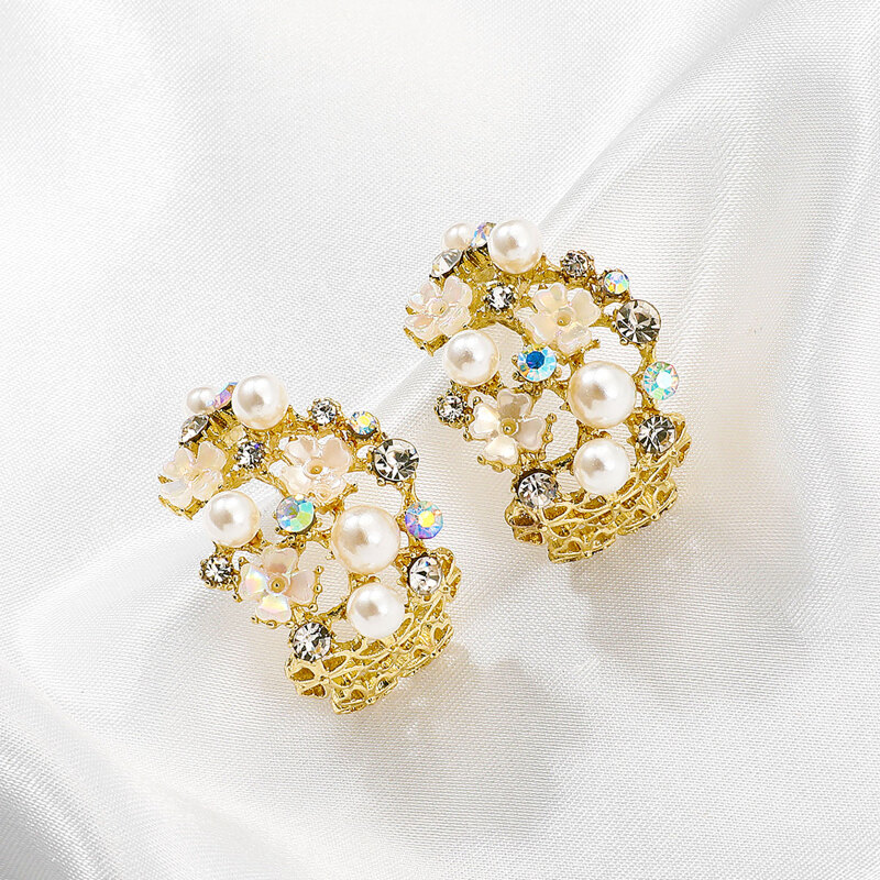 

Flower Hoop Earrings, Multicolor