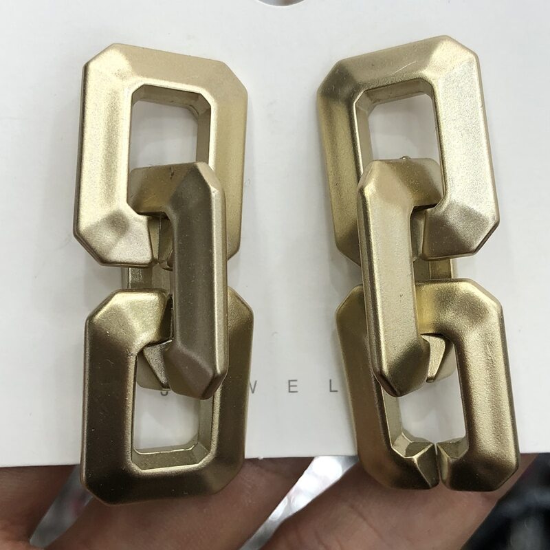 

Chain Drop Earrings, Gold