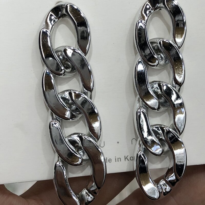 

Chain Drop Earrings, Silver