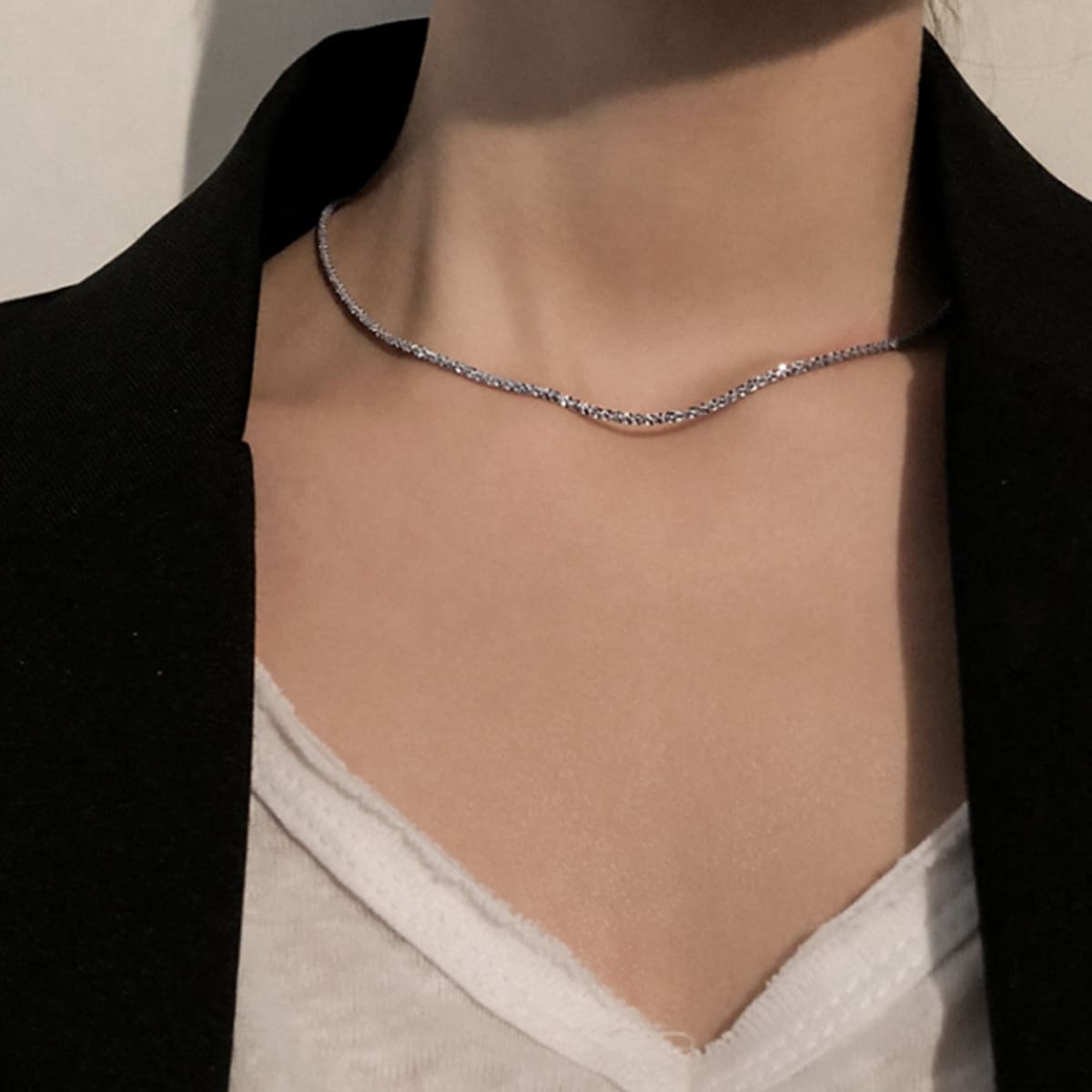 

Minimalist Chain Necklace, Silver