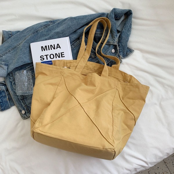 

Minimalist Large Capacity Shopper Bag, Yellow