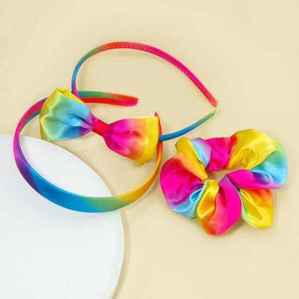 

3pcs Toddler Girls Colorful Hair Accessory, Multicolor