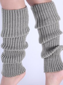 素色腿部保暖套 - 淺灰色 - 查看 2