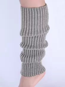 素色腿部保暖套 - 淺灰色 - 查看 3