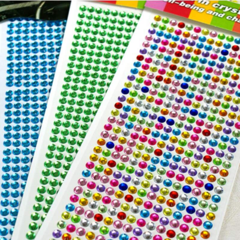 

1sheets Random Acrylic Crystal Sticker, Multicolor