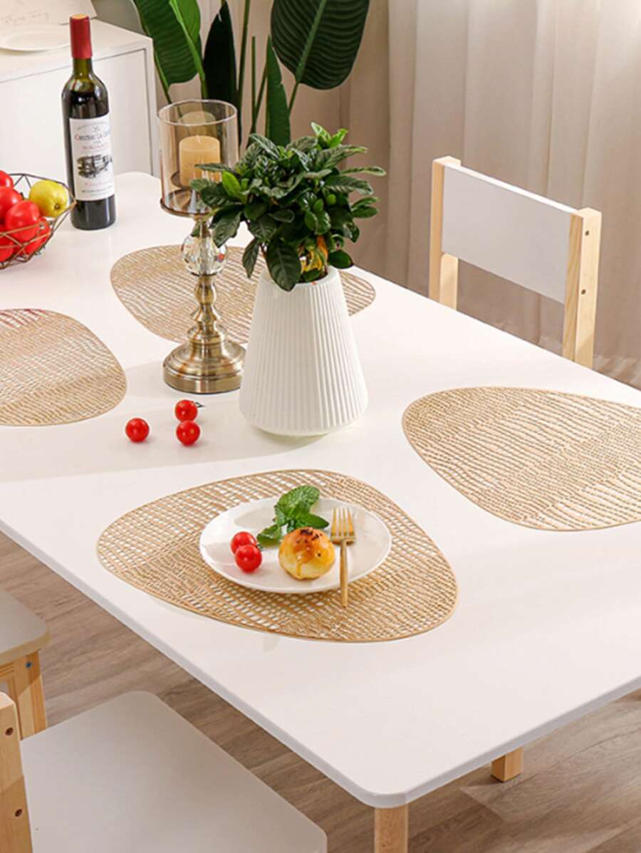 1 Miếng Rỗng Hình trái xoan Mã não Mạ vàng Đĩa nhỏ Đệm In Vàng Màu sắc - Vàng - Xem 1