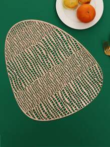 1 Miếng Rỗng Hình trái xoan Mã não Mạ vàng Đĩa nhỏ Đệm In Vàng Màu sắc - Vàng - Xem 4