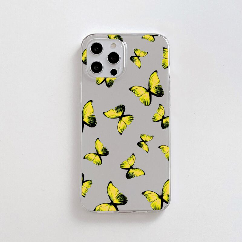 

Butterfly Print Clear Phone Case