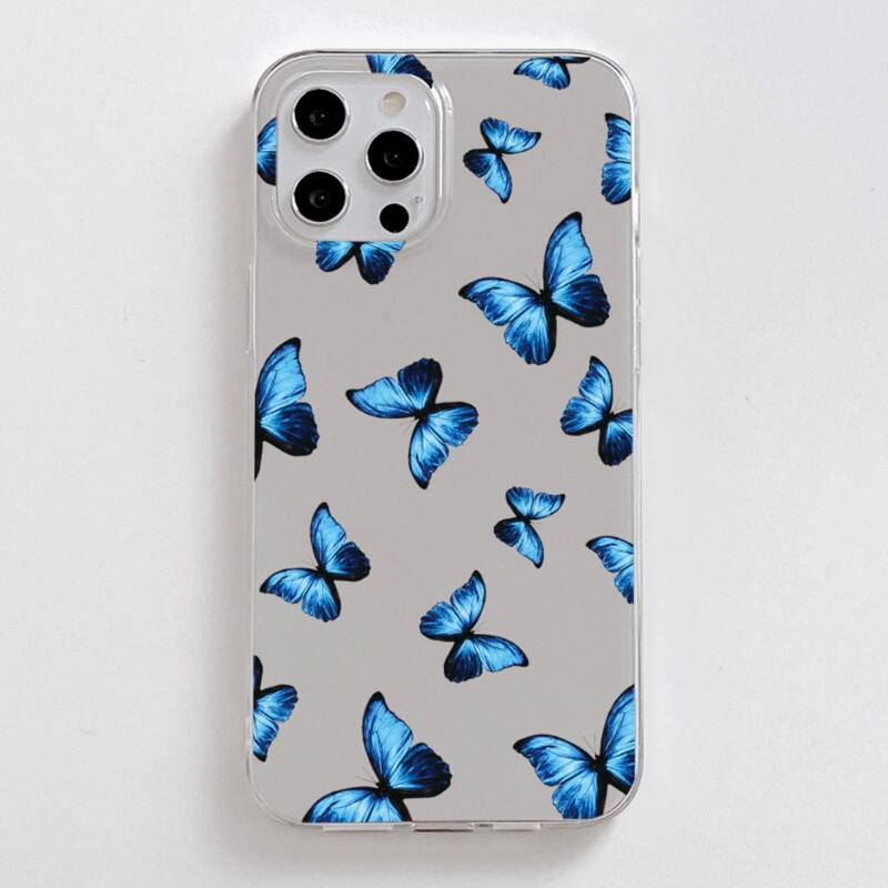 

Butterfly Print Clear Phone Case