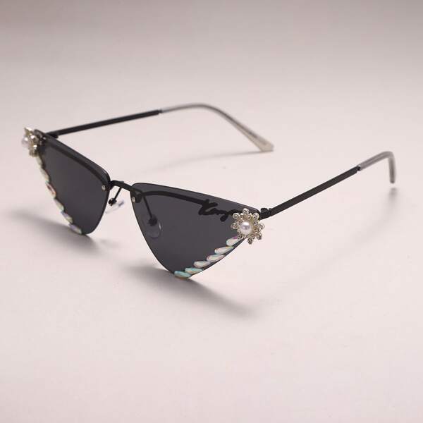 

Rhinestone Decor Sunglasses
