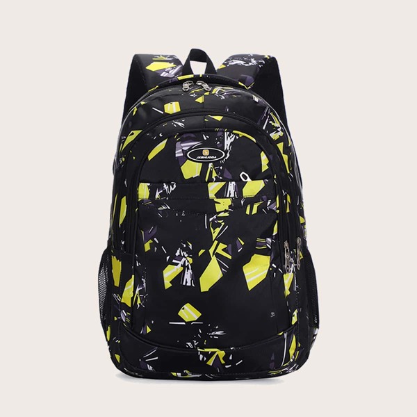 

Men Allover Graphic Backpack, Black