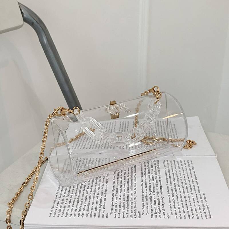 

Clear Chain Satchel Bag