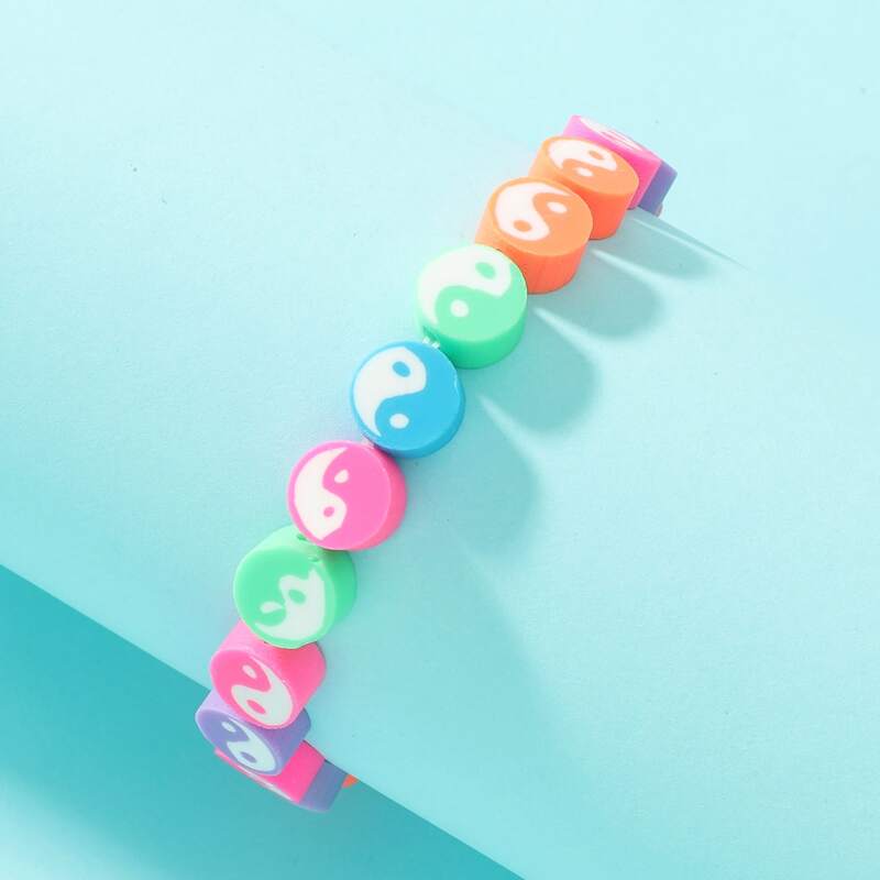 

Yin & Yang Decor Bracelet, Multicolor