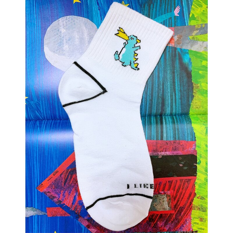 

Cartoon Graphic Crew Socks, Multicolor