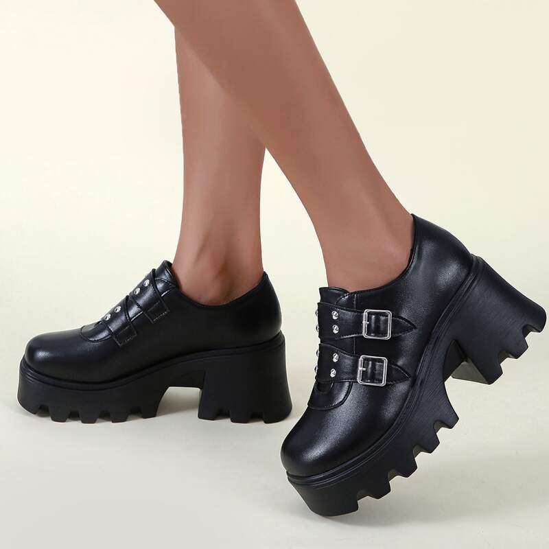 

Minimalist Lace-up Oxfords Shoes, Black
