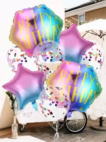 8入組生日裝飾氣球套裝 - 彩色 - 查看 1