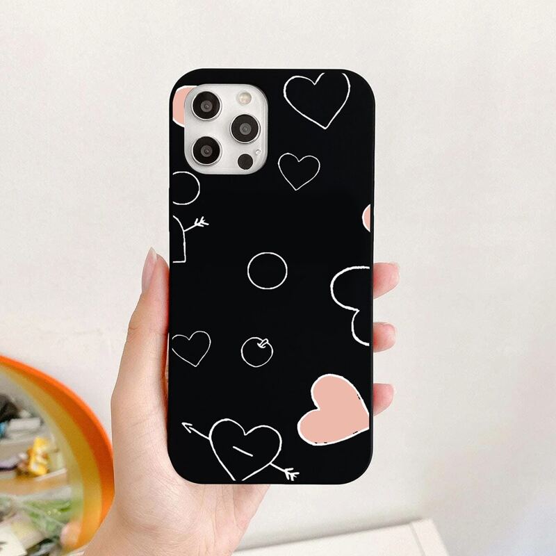 

Heart Print Phone Case, Multicolor