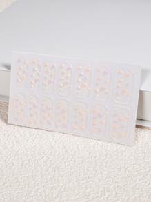 1張愛心圖案美甲貼紙和1入組指甲銼