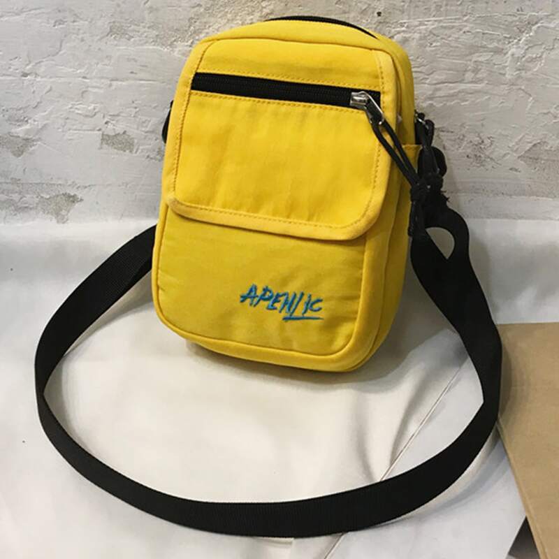 

Guys Letter Embroidery Crossbody Bag, Yellow