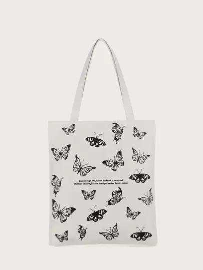 Butterfly Graphic Shopper Bag