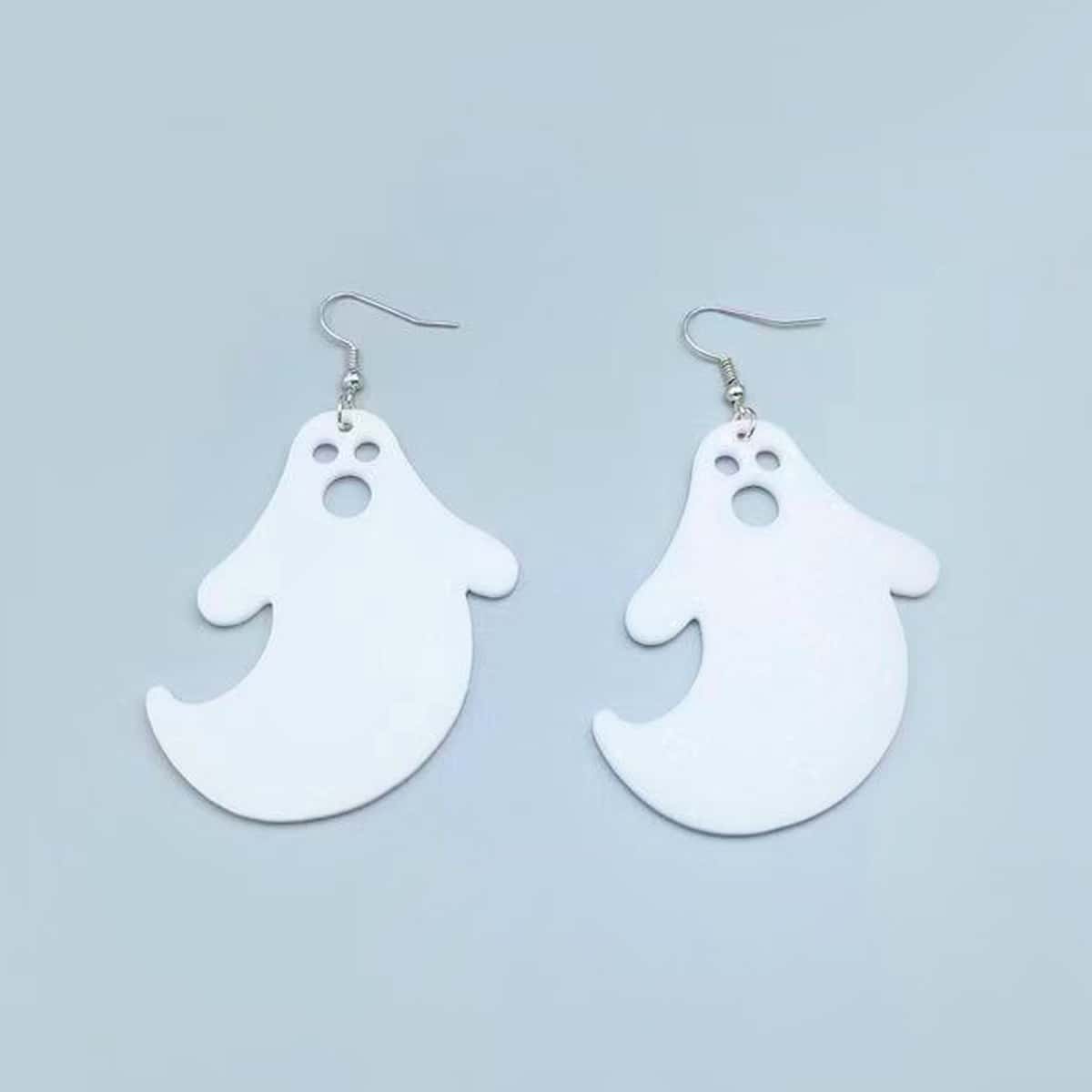 

Ghost Charm Earrings, White
