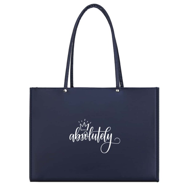 

14 Inch Letter Graphic Laptop Bag, Blue