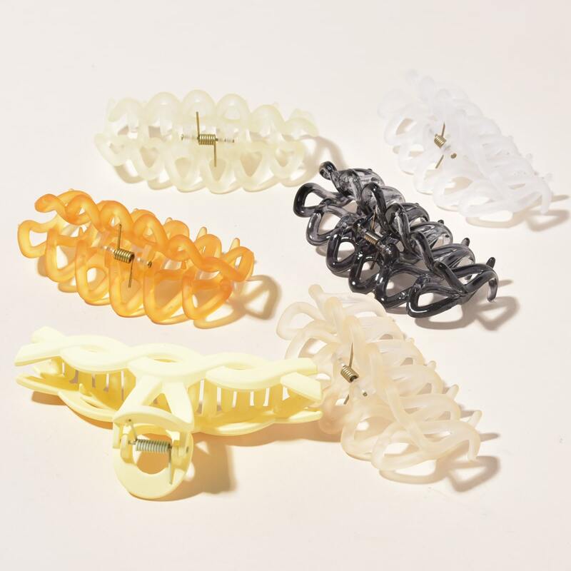

6pcs Simple Hair Claw Set, Multicolor