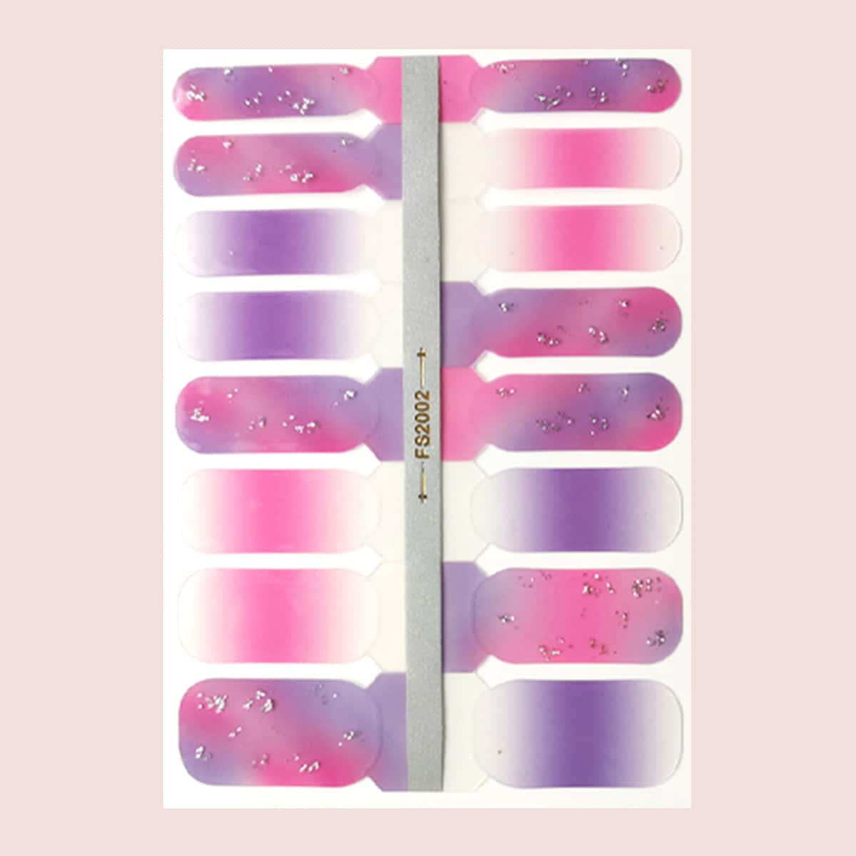 

1sheet Ombre Nail Sticker, Multicolor