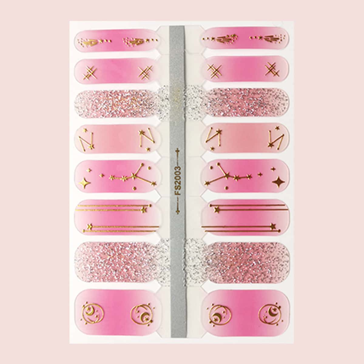 

1sheet Ombre Nail Sticker, Multicolor