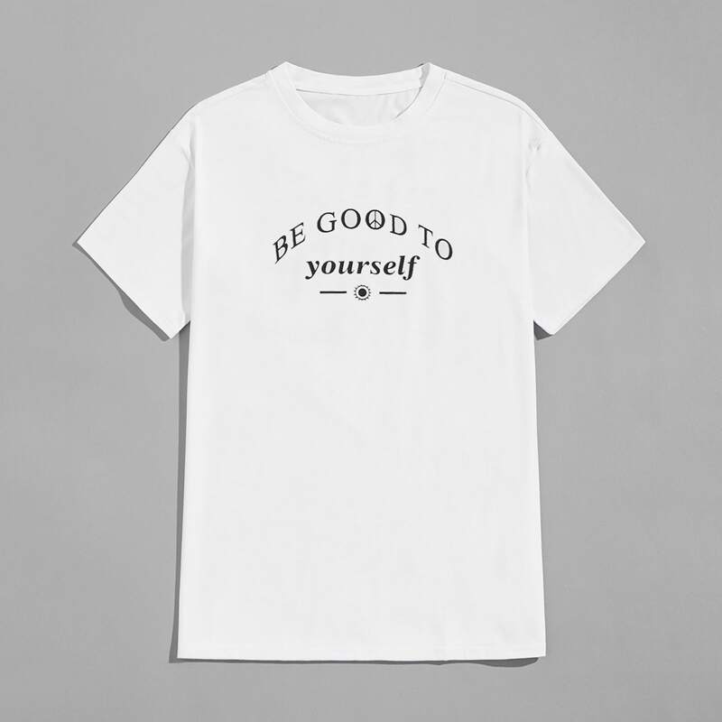 

Guys Slogan Graphic Tee, White