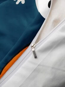 Halloween Pattern Duvet Cover Set Without Filler - Multicolor - View 6