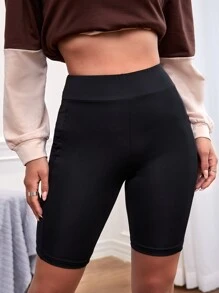 SHEIN Essnce 宽腰带手机袋骑行短裤