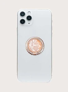 大理石紋樣式手機指環扣 - 玫瑰金 - 查看 3