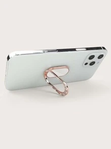 Soporte de aro de celular con diseño de diamante de imitación - Oro rosa - Ver 2