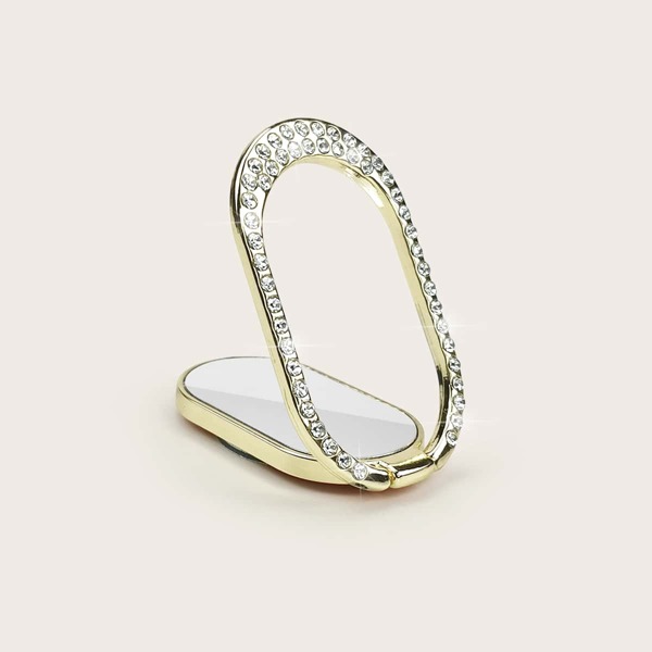

Rhinestone Decor Phone Ring Holder, Gold