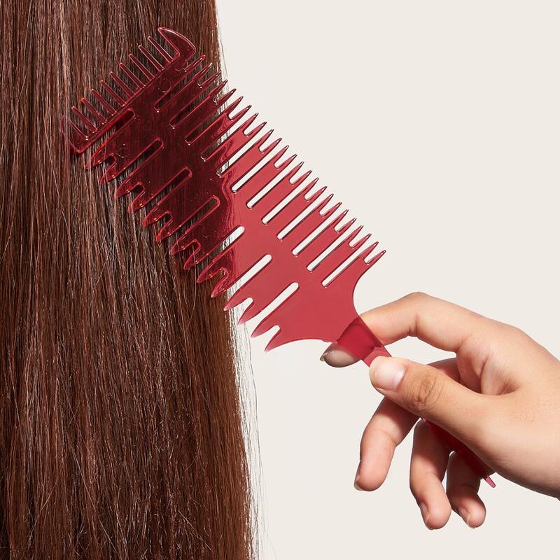 

1pc Hair Dye Comb, Red