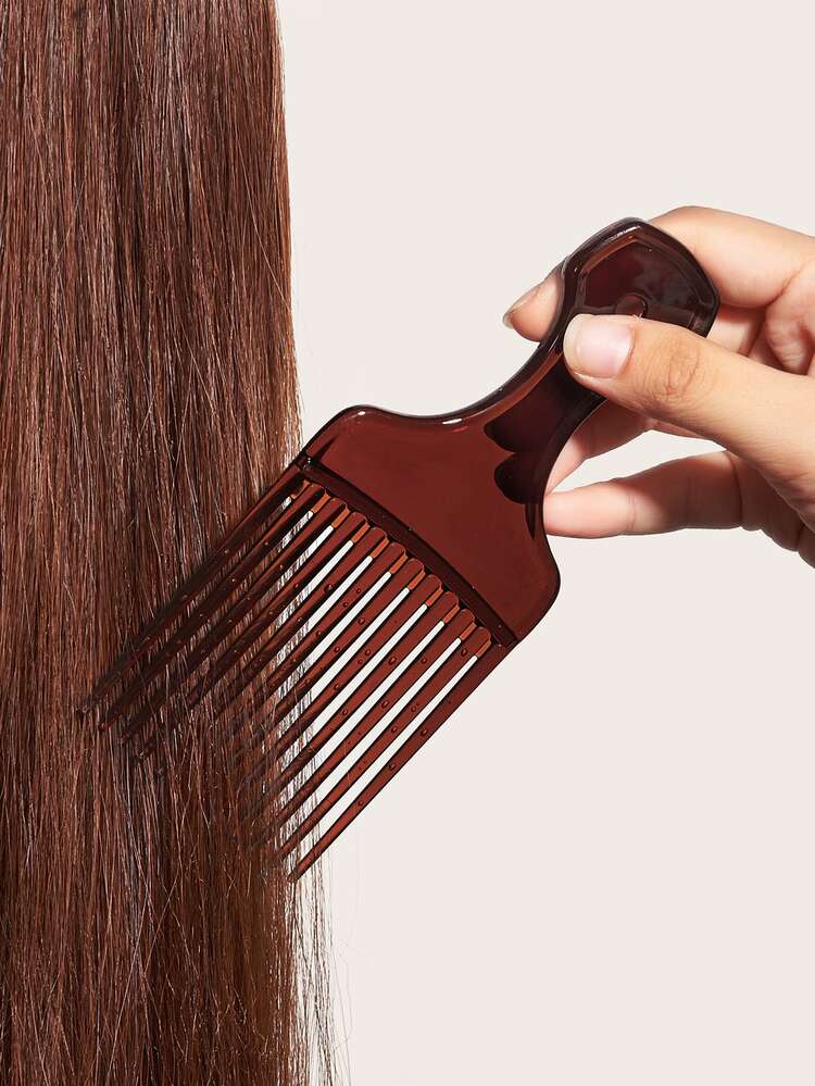 1pc Hair Comb - Brown - View 1